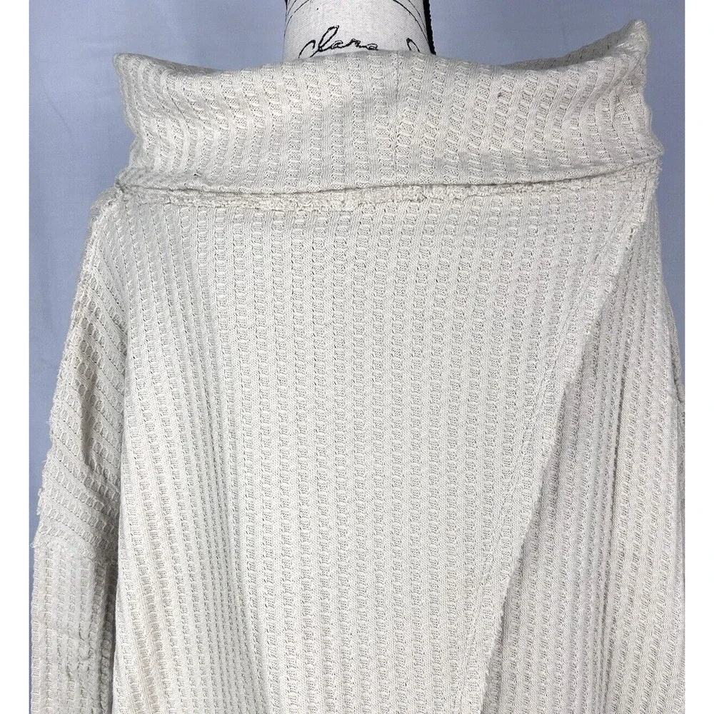 Free People Juicy Long Sleeve Cowl Neck Oversized Beige Sweater Sz L,M,S,XS,NWT - Picture 5 of 11